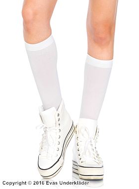 Classic knee socks, nylon, without pattern